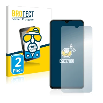 Vorderseite einer Produktverpackung mit dem Markenlogo BROTECT. Daneben ist das Gerät Samsung Galaxy M33 mit dem zugehörigen D