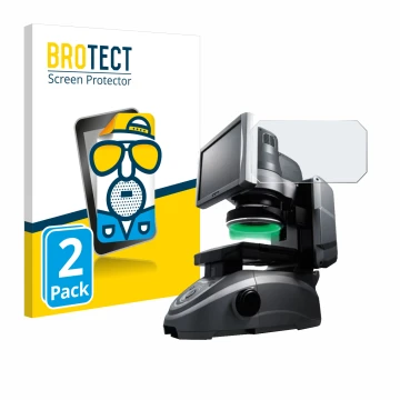 Vorderseite einer Produktverpackung mit dem Markenlogo BROTECT. Daneben ist das Gerät Keyence IM-6125 Glasplatte mit dem zugeh