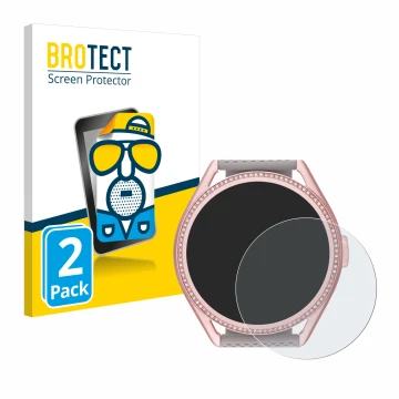 Vorderseite einer Produktverpackung mit dem Markenlogo BROTECT. Daneben ist das Gerät Michael Kors Access MKGO Gen 5E MKT 5117