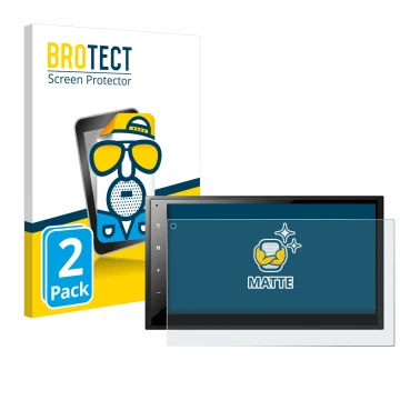 Vorderseite einer Produktverpackung mit dem Markenlogo BROTECT. Daneben ist das Gerät Pioneer DMH-A340DAB mit dem zugehörigen 