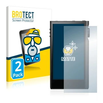 Vorderseite einer Produktverpackung mit dem Markenlogo BROTECT. Daneben ist das Gerät Astell&Kern Kann Max mit dem zugehörigen