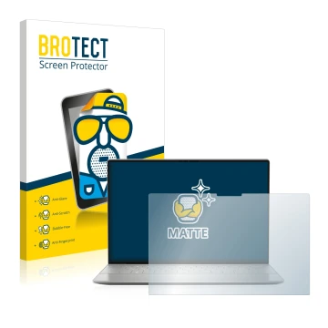 Vorderseite einer Produktverpackung mit dem Markenlogo BROTECT. Daneben ist das Gerät Dell XPS 13 Plus 9320 Touch mit dem zuge