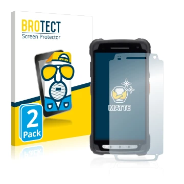 Vorderseite einer Produktverpackung mit dem Markenlogo BROTECT. Daneben ist das Gerät Janam XT3 mit dem zugehörigen Displaysch