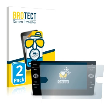 Vorderseite einer Produktverpackung mit dem Markenlogo BROTECT. Daneben ist das Gerät Volkswagen T-Roc R Line 2022 Discover Me