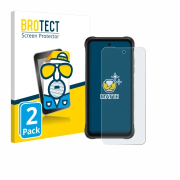 Vorderseite einer Produktverpackung mit dem Markenlogo BROTECT. Daneben ist das Gerät Umidigi Bison 2 Pro mit dem zugehörigen 