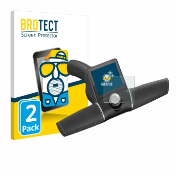 Vorderseite einer Produktverpackung mit dem Markenlogo BROTECT. Daneben ist das Gerät Motocaddy M3 GPS Electric Trolley 2022 m