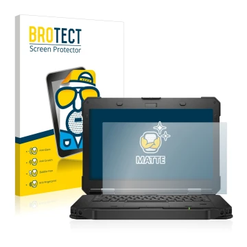 Vorderseite einer Produktverpackung mit dem Markenlogo BROTECT. Daneben ist das Gerät Dell Latitude 5430 Rugged mit dem zugehö