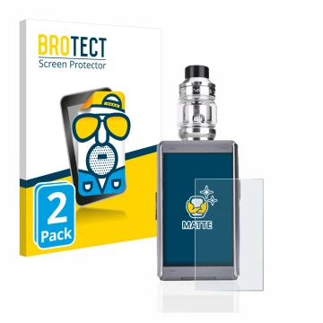 Vorderseite einer Produktverpackung mit dem Markenlogo BROTECT. Daneben ist das Gerät GeekVape T200 mit dem zugehörigen Displa