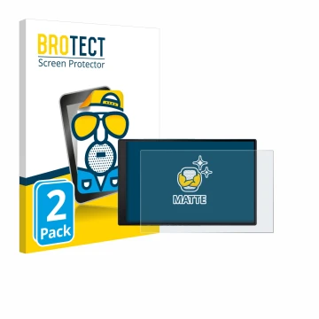 Vorderseite einer Produktverpackung mit dem Markenlogo BROTECT. Daneben ist das Gerät Garmin DriveSmart 86 mit dem zugehörigen