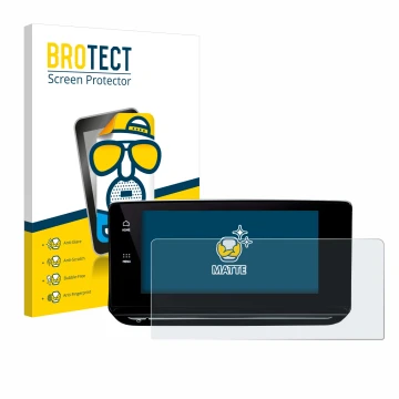 Vorderseite einer Produktverpackung mit dem Markenlogo BROTECT. Daneben ist das Gerät Skoda Octavia 4 2020-2022 Columbus mit d