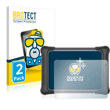 Vorderseite einer Produktverpackung mit dem Markenlogo BROTECT. Daneben ist das Gerät Autel MaxiSys Elite II mit dem zugehörig