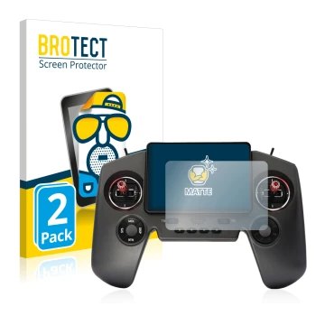 Vorderseite einer Produktverpackung mit dem Markenlogo BROTECT. Daneben ist das Gerät FrSky Twin Lite mit dem zugehörigen Disp