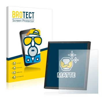 Vorderseite einer Produktverpackung mit dem Markenlogo BROTECT. Daneben ist das Gerät Divoom Pixoo-64 mit dem zugehörigen Disp