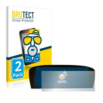 Vorderseite einer Produktverpackung mit dem Markenlogo BROTECT. Daneben ist das Gerät BMW E91 320d CiC Professional mit dem zu