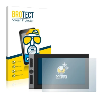 Vorderseite einer Produktverpackung mit dem Markenlogo BROTECT. Daneben ist das Gerät XP-Pen Artist Pro 16 15.4