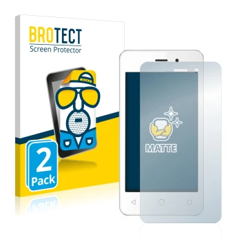 Vorderseite einer Produktverpackung mit dem Markenlogo BROTECT. Daneben ist das Gerät NUU Mobile A1 mit dem zugehörigen Displa