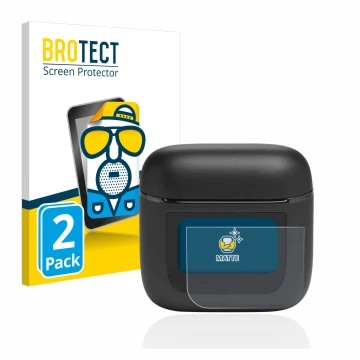Vorderseite einer Produktverpackung mit dem Markenlogo BROTECT. Daneben ist das Gerät JBL Tour Pro 2 mit dem zugehörigen Displ
