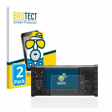 Vorderseite einer Produktverpackung mit dem Markenlogo BROTECT. Daneben ist das Gerät Xiegu X6100 HF-Transceiver mit dem zugeh