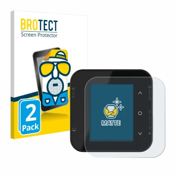 Vorderseite einer Produktverpackung mit dem Markenlogo BROTECT. Daneben ist das Gerät ISDT Air8 mit dem zugehörigen Displaysch