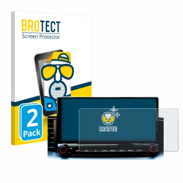 Vorderseite einer Produktverpackung mit dem Markenlogo BROTECT. Daneben ist das Gerät Kia Xceed 2023 Infotainment System mit d