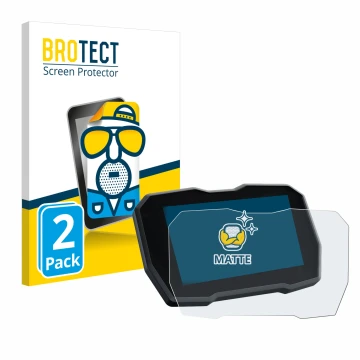 Vorderseite einer Produktverpackung mit dem Markenlogo BROTECT. Daneben ist das Gerät Ducati Multistrada V4 2021+ mit dem zuge