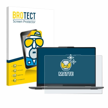 Vorderseite einer Produktverpackung mit dem Markenlogo BROTECT. Daneben ist das Gerät Lenovo Yoga 7i Gen 8 16