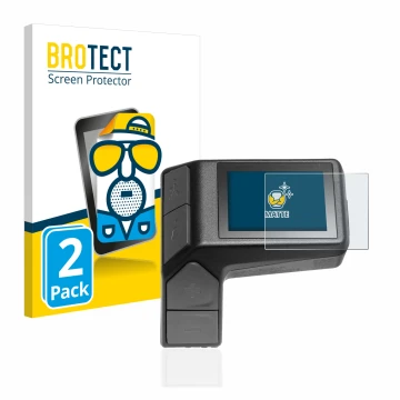 Vorderseite einer Produktverpackung mit dem Markenlogo BROTECT. Daneben ist das Gerät Giant Ridecontrol Dash 2 in 1 mit dem zu