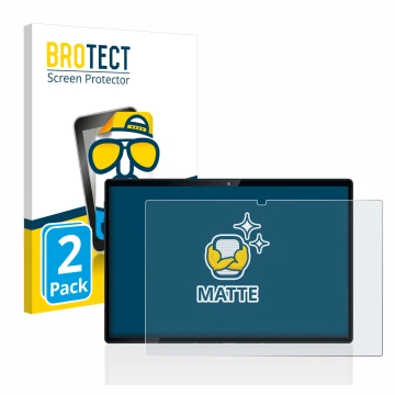 Vorderseite einer Produktverpackung mit dem Markenlogo BROTECT. Daneben ist das Gerät Mediacom SmartPad Azimut 3 Lite 4G mit d