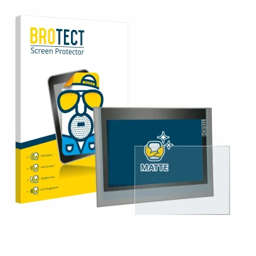 Vorderseite einer Produktverpackung mit dem Markenlogo BROTECT. Daneben ist das Gerät Siemens Simatic TP1200 Comfort 12