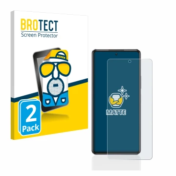 Vorderseite einer Produktverpackung mit dem Markenlogo BROTECT. Daneben ist das Gerät Infinix Note 30 mit dem zugehörigen Disp