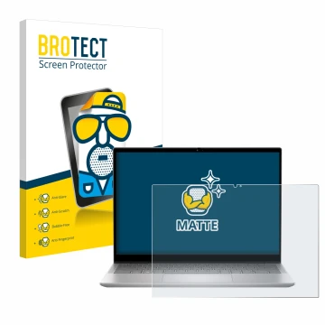 Vorderseite einer Produktverpackung mit dem Markenlogo BROTECT. Daneben ist das Gerät Dell Inspiron 14 7430 2-in-1 mit dem zug