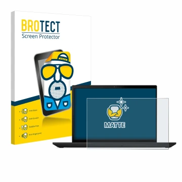 Vorderseite einer Produktverpackung mit dem Markenlogo BROTECT. Daneben ist das Gerät Lenovo ThinkPad T16 Gen 2 mit dem zugehö