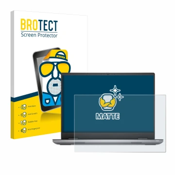 Vorderseite einer Produktverpackung mit dem Markenlogo BROTECT. Daneben ist das Gerät Dell Precision 7680 Non-Touch mit dem zu