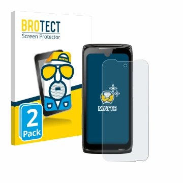 Vorderseite einer Produktverpackung mit dem Markenlogo BROTECT. Daneben ist das Gerät Crosscall Core-Z5 mit dem zugehörigen Di