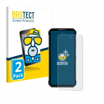 Vorderseite einer Produktverpackung mit dem Markenlogo BROTECT. Daneben ist das Gerät Oukitel WP21 Ultra mit dem zugehörigen D