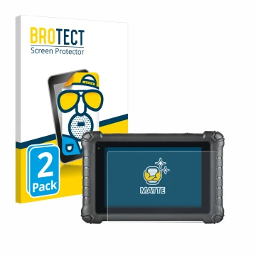 Vorderseite einer Produktverpackung mit dem Markenlogo BROTECT. Daneben ist das Gerät Autel MaxiDAS DS900 mit dem zugehörigen 
