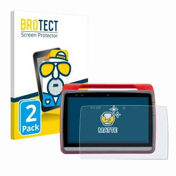 Vorderseite einer Produktverpackung mit dem Markenlogo BROTECT. Daneben ist das Gerät medDV NIDApad mit dem zugehörigen Displa