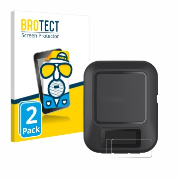 Vorderseite einer Produktverpackung mit dem Markenlogo BROTECT. Daneben ist das Gerät Garmin inReach Messenger mit dem zugehör