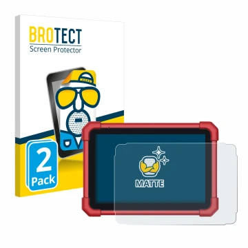 Vorderseite einer Produktverpackung mit dem Markenlogo BROTECT. Daneben ist das Gerät Launch X-431 Euro Turbo II mit dem zugeh