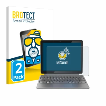 Vorderseite einer Produktverpackung mit dem Markenlogo BROTECT. Daneben ist das Gerät Alldocube iWork 20 Pro mit dem zugehörig