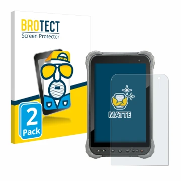 Vorderseite einer Produktverpackung mit dem Markenlogo BROTECT. Daneben ist das Gerät Juniper Systems Cedar CT8X2 mit dem zuge