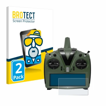Vorderseite einer Produktverpackung mit dem Markenlogo BROTECT. Daneben ist das Gerät VBar Control Evo mit dem zugehörigen Dis