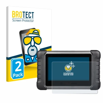 Vorderseite einer Produktverpackung mit dem Markenlogo BROTECT. Daneben ist das Gerät Autel MaxiCheck MX808s mit dem zugehörig