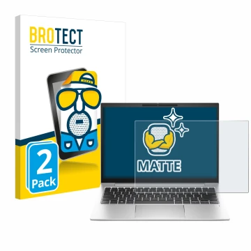 Vorderseite einer Produktverpackung mit dem Markenlogo BROTECT. Daneben ist das Gerät HP EliteBook 830 G10 Laptop-PC mit dem z