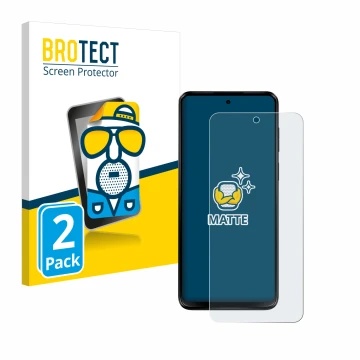 Vorderseite einer Produktverpackung mit dem Markenlogo BROTECT. Daneben ist das Gerät Motorola Moto G23 mit dem zugehörigen Di