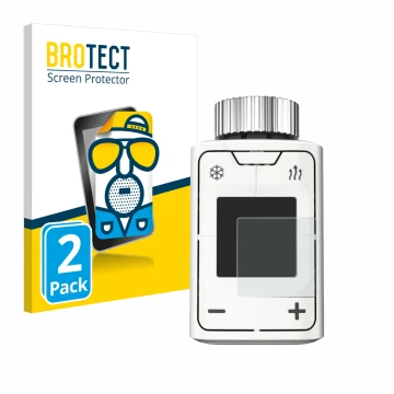 Vorderseite einer Produktverpackung mit dem Markenlogo BROTECT. Daneben ist das Gerät AVM FRITZ!DECT 302 mit dem zugehörigen D