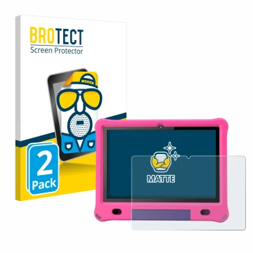 Vorderseite einer Produktverpackung mit dem Markenlogo BROTECT. Daneben ist das Gerät Pritom B10 Kids 10.1