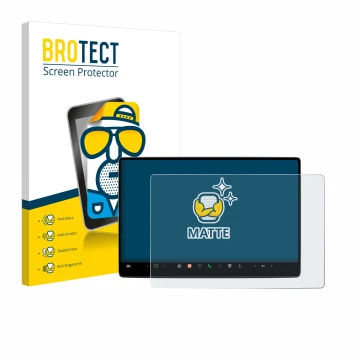 Vorderseite einer Produktverpackung mit dem Markenlogo BROTECT. Daneben ist das Gerät Tesla Model 3 2024 mit dem zugehörigen D