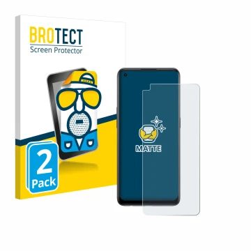 Vorderseite einer Produktverpackung mit dem Markenlogo BROTECT. Daneben ist das Gerät Oppo Reno 8T mit dem zugehörigen Display