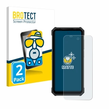 Vorderseite einer Produktverpackung mit dem Markenlogo BROTECT. Daneben ist das Gerät Ulefone Armor 24 mit dem zugehörigen Dis